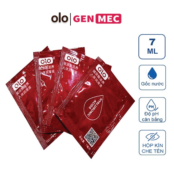 Gel Bôi Trơn Olo Gói Nhỏ 7ml Tiện Dụng - Bôi Trơn Gốc Nước - Siêu Trơn - An Toàn Cho Da Nhạy Cảm - Genmec