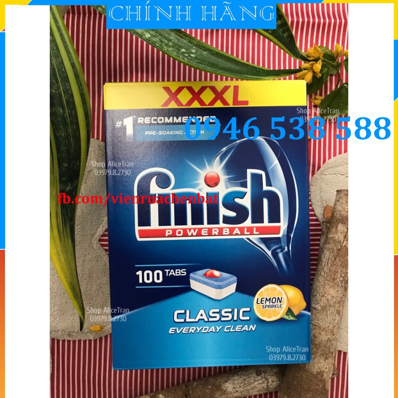 Combo Bột rửa bát Finish 2.5kg +1 Lit Nước làm bóng alio  dùng cho máy rửa bát chén
