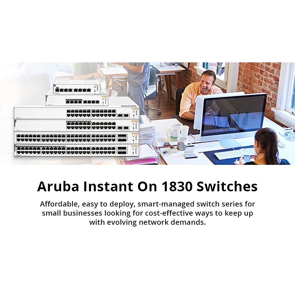 Bộ chia mạng Switch Aruba Instant On 1830 24G 2SFP JL812A _chính hãng, mới 100%
