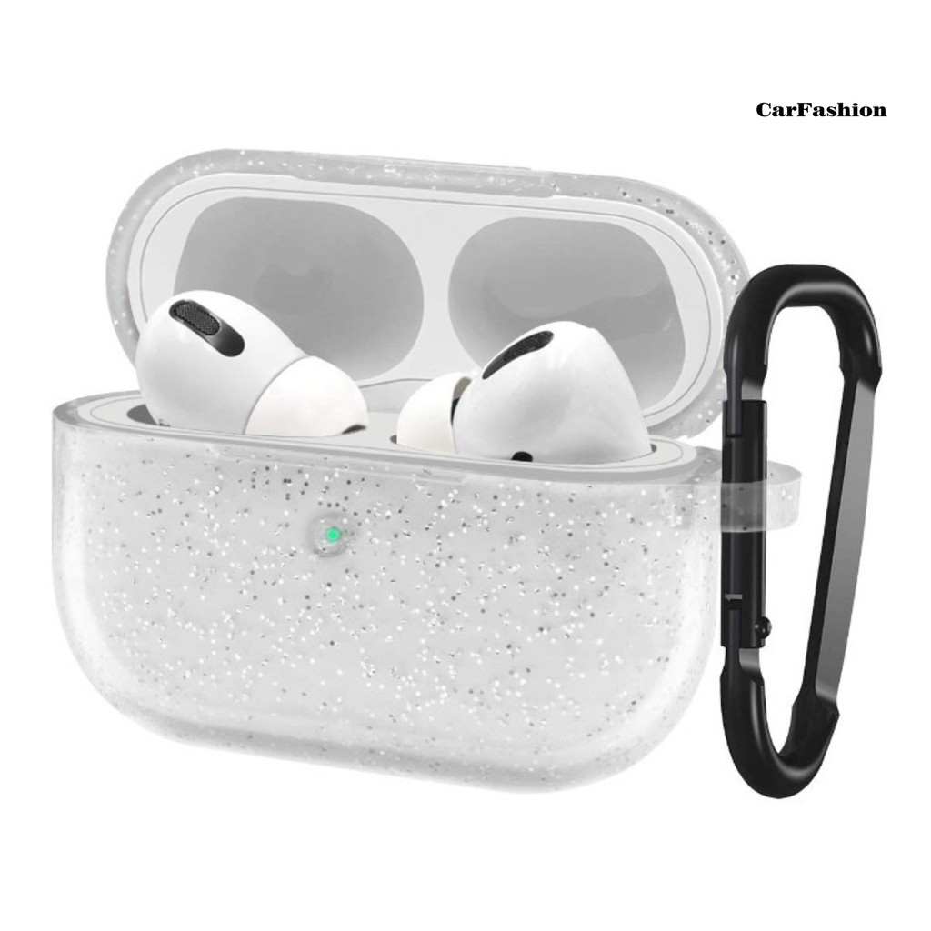 Vỏ Bảo Vệ Hộp Sạc Tai Nghe Airpods Pro Mềm Chống Bụi Chống Trầy Xước Kèm Móc Treo