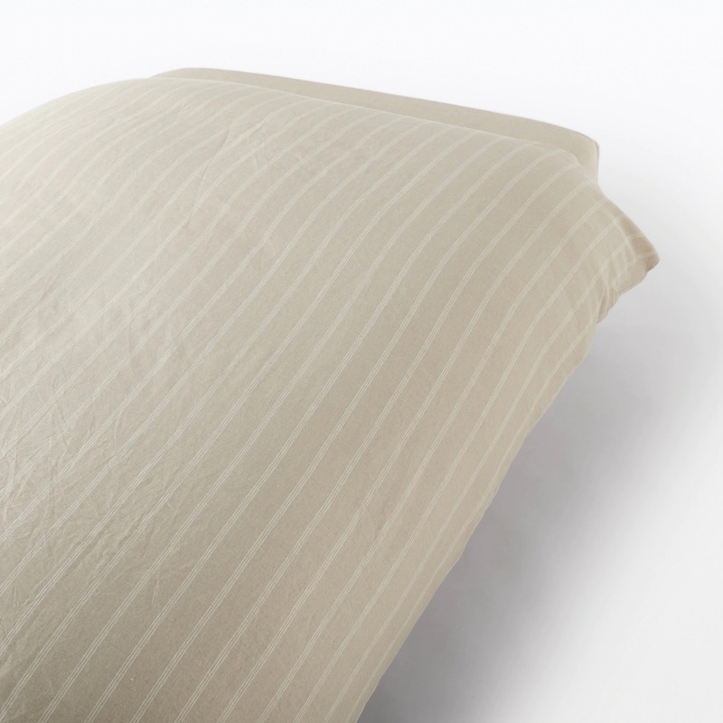 Muji Vỏ Chăn Linen Dệt Trơn Sọc