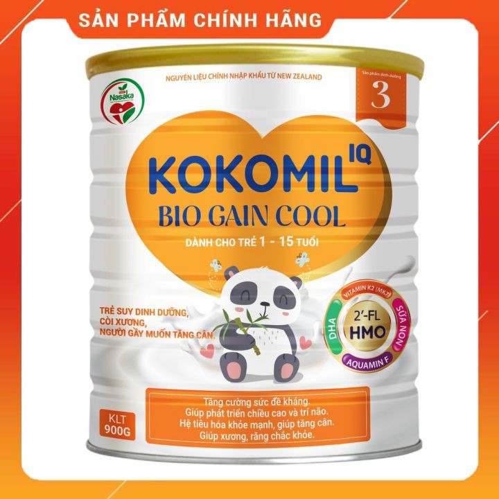 [HÀNG CHUẨN] SỮA DINH DƯỠNG KOKOMIL IQ BIO GAIN COOL 900G