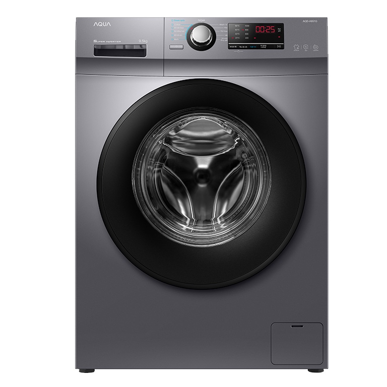 Máy giặt lồng ngang 9.5Kg AQUA AQD-A951G(S) , Bảo hành chính hãng 24 tháng,