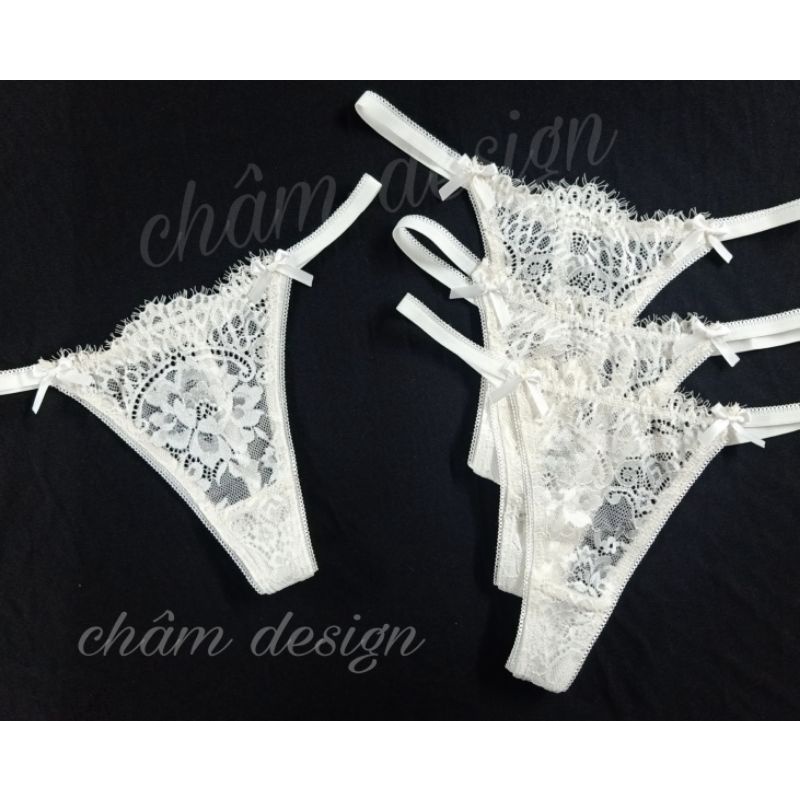Chíp lọt khe trắng gắn 2 nơ xinh, hàng thiết kế độc quyền