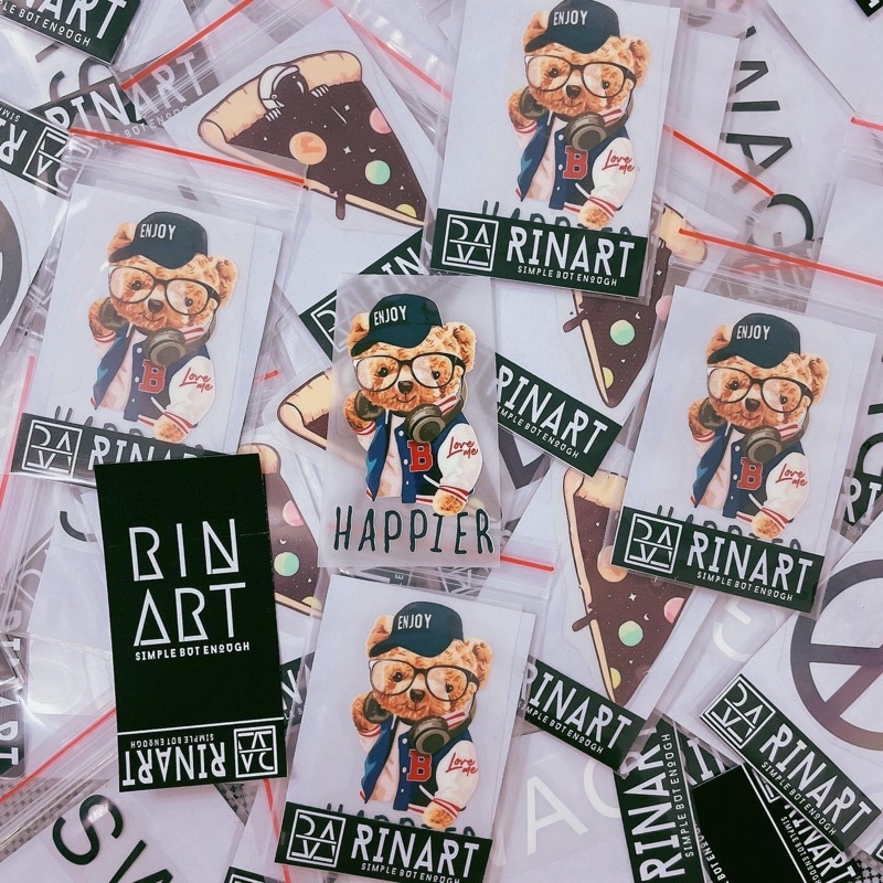 - Decal Logo Sticker Patch in áo ủi trực tiếp lên vải hình