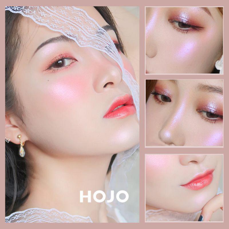 Bảng phấn bắt sáng/ tạo khối Hojo 3 màu tông nhũ trang điểm cho nữ