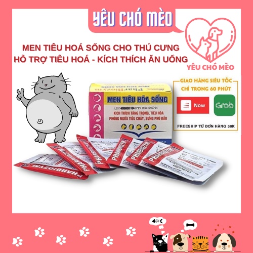 Men Tiêu Hoá Sống Pharbiozym Gói 5g Cho Chó Mèo - Thuốc Thú Y Ngăn Tiêu Chảy Kích Thích Ăn Uống