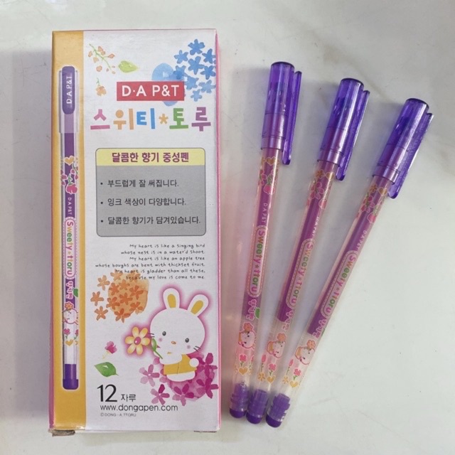 Bút viết mực gel D-A P&T SWEETY TTORU 0.38mm (Sản xuất tại Hàn Quốc)
