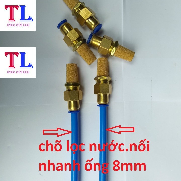 Chõ, rọ đồng lọc nước lọc cặn bẩn cho bơm phun sương ống 8mm, 8 ly