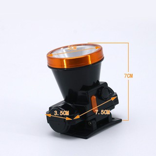 Đen pin đội đầu A4 sạc điện 1 đèn LED