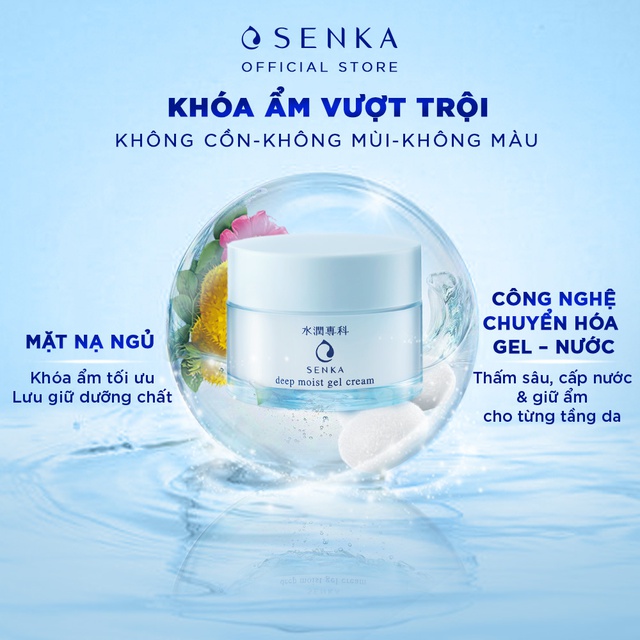 Bộ đôi Mặt nạ ngủ cấp ẩm chuyên sâu và Gel rửa mặt dịu nhẹ Senka (50g + 100g)_95230