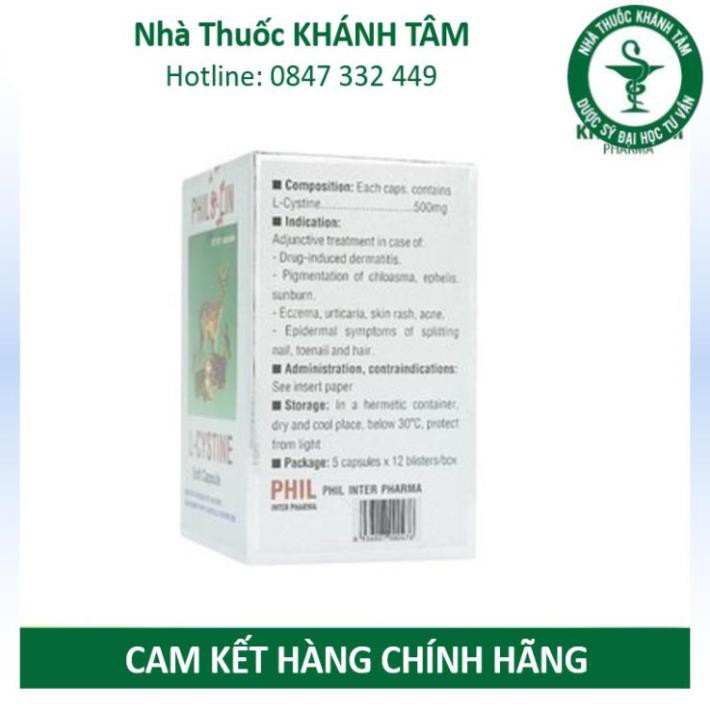 Phils-Lin L-CYSTINE [Hộp 60 viên] - [l - cystin, l-cystin - phil inter pharma] _Khánh Tâm ! ! | BigBuy360 - bigbuy360.vn