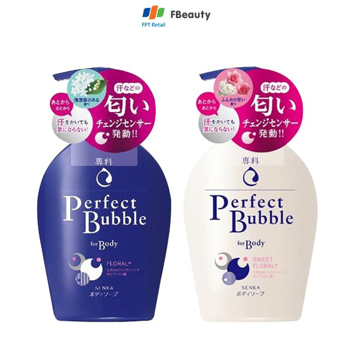 Sữa Tắm Dưỡng Ẩm Senka Perfect Bubble For Body Floral 500ml