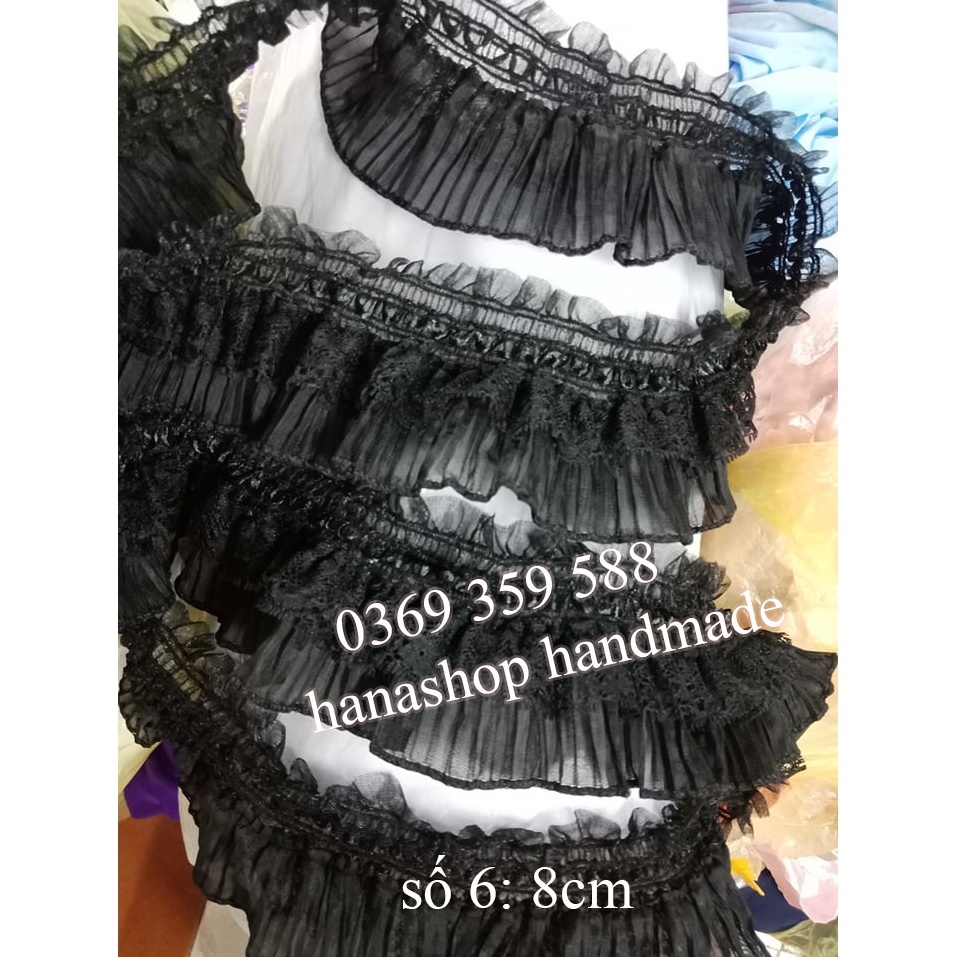 Ren Bèo Nhún Làm Cổ Áo,  Trang Trí Áo Váy, Ren Bèo Nhún May Sẵn Nhiều Loại