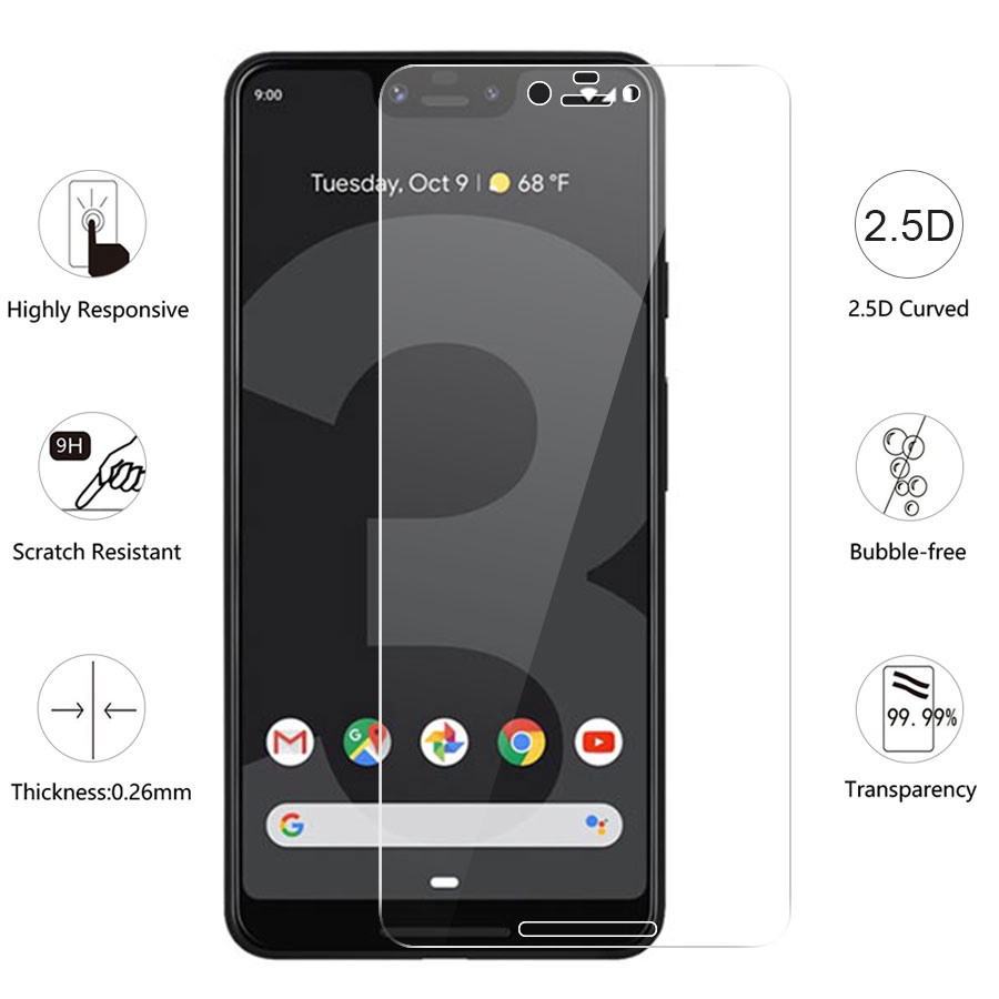 Bộ 2 kính cường lực dán bảo vệ màn hình dành cho Google Pixel 5 4 4a 3a 3 2 XL