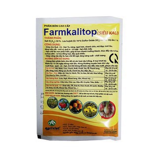 Phân bón Farmkalitop (siêu Kali)  nhập khẩu từ Bỉ, Ra hoa, đậu quả, ngọt trái, mã đẹp (Gói 50g) - VTNN Bắc Từ Liêm