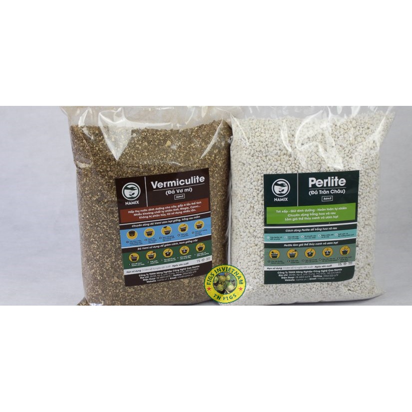 Đá Vermiculite Namix chuyên trồng: Rau mầm sạch, ươm hạt giống, giâm cành hoa hồng, trồng xương rồng, sen đá... - 5Lit