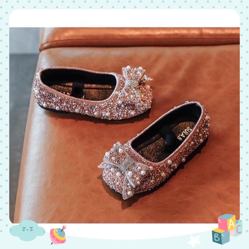Giày Búp Bê Đính Đá Ngọc Cho Bé Gái Size từ -36 trong độ tuổi 2-12 tuổi