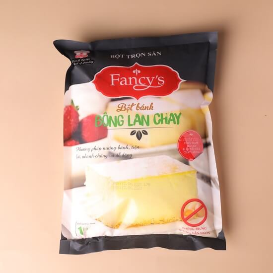 Bột bánh bông lan Chay Fancy's gói 1Kg bột bánh không chứa thành phần của trứng dành cho người ăn chay sử dụng