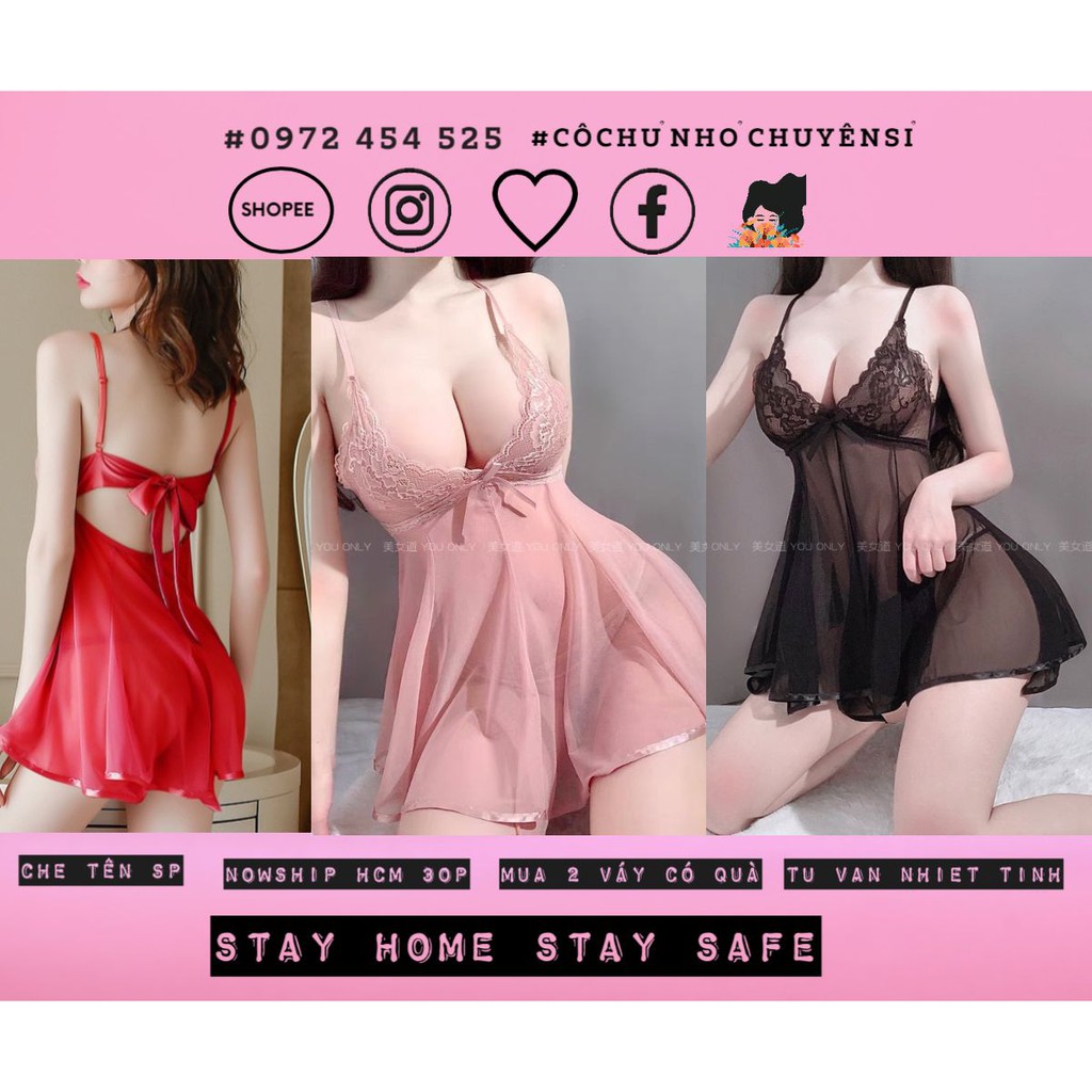 ♥️Q11.HCM♥️  váy ngủ cao cấp - Đầm Ngủ Sexy CÔ CHỦ NHỎ CHUYÊN SỈ