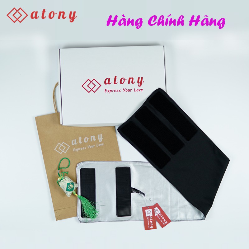 Đai Quấn Nóng Giảm Mỡ Bụng ATONY, Tráng Nano Bạc Nhật Bản Tăng Tiết Mồ Hôi, Sinh Nhiệt, Nịt Bụng Đốt Mỡ, Giảm Eo