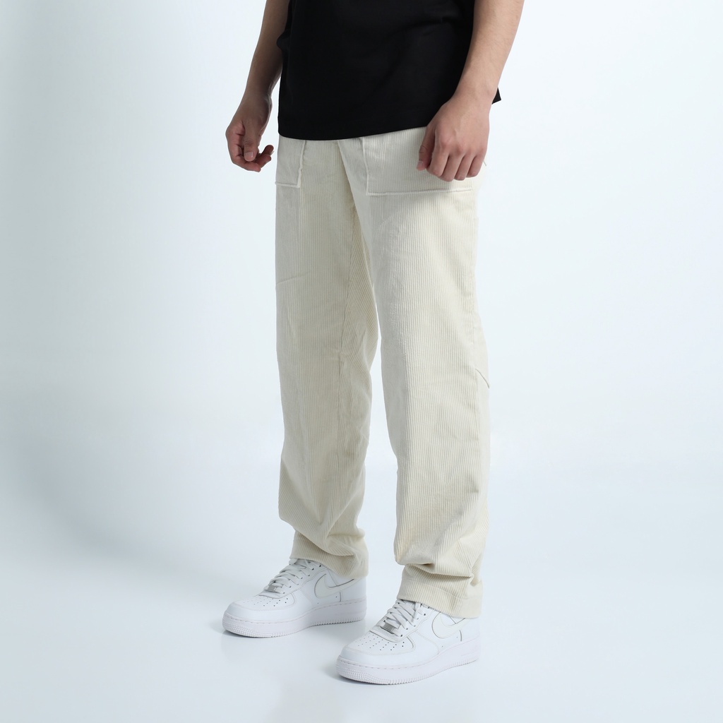 Quần Cargo Pants Nhung Tăm Ống Suông, Vải Cotton Dày, Hot Trend Street Style