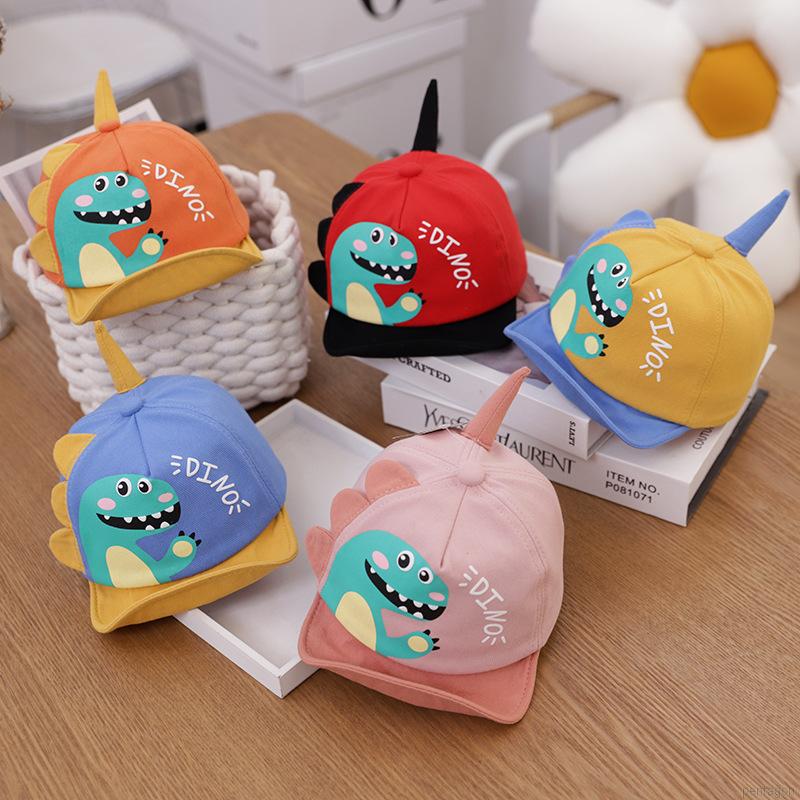 Mũ lưỡi trai vành rộng hình khủng long hoạt hình thời trang dễ thương cho bé trai