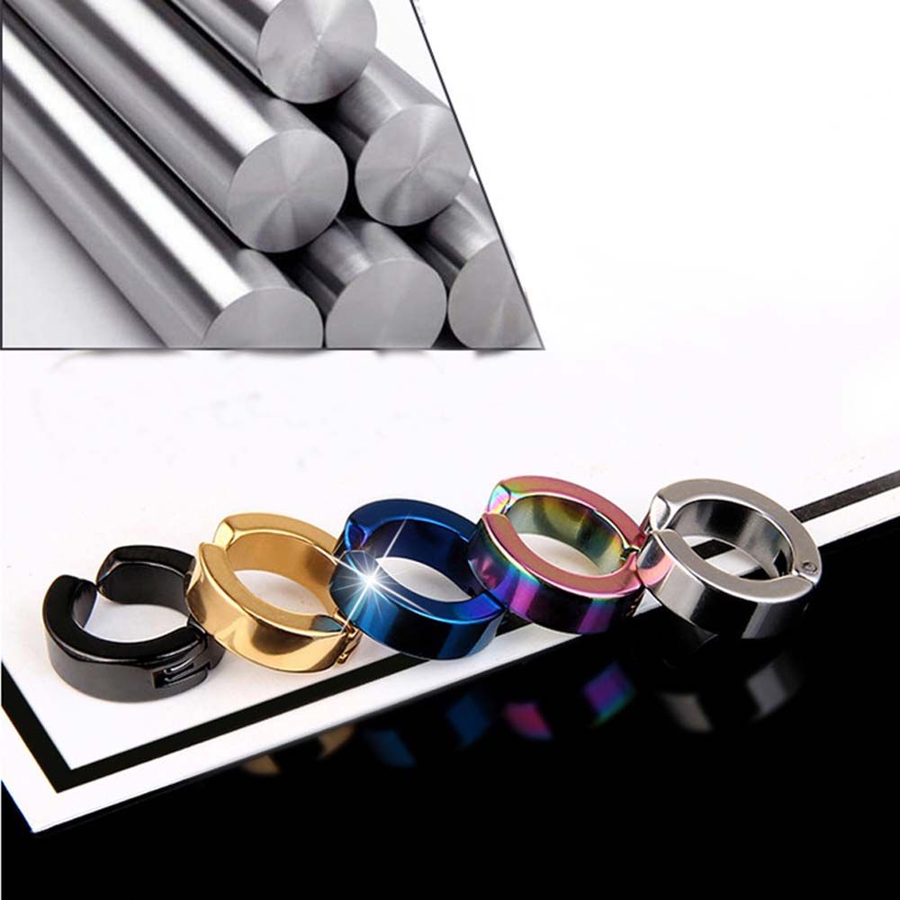 Epoch Khuyên Vành Tai Dạng Kẹp Không Cần Xỏ Lỗ Hình Tròn Nhiều Màu Cho Nam Và Nữ