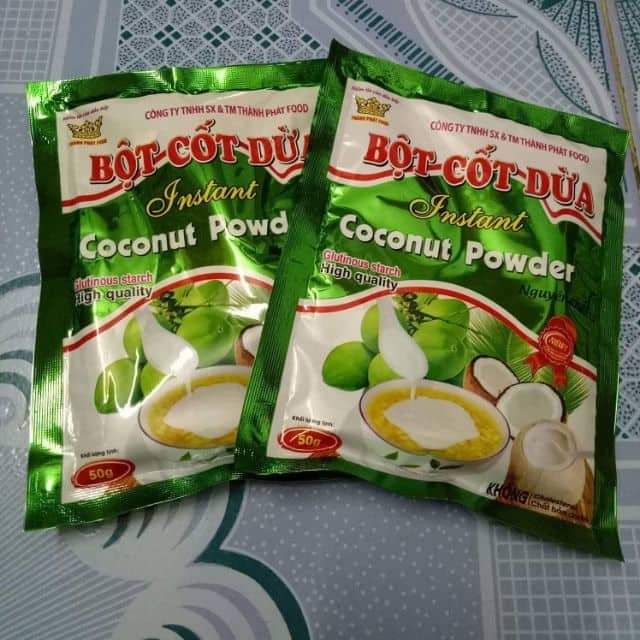 2 gói bột cốt dừa