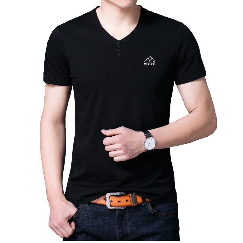Áo thun nam ngắn tay cổ tim cúc ngực thời trang Sitaki cao cấp ATN04-5 màu
