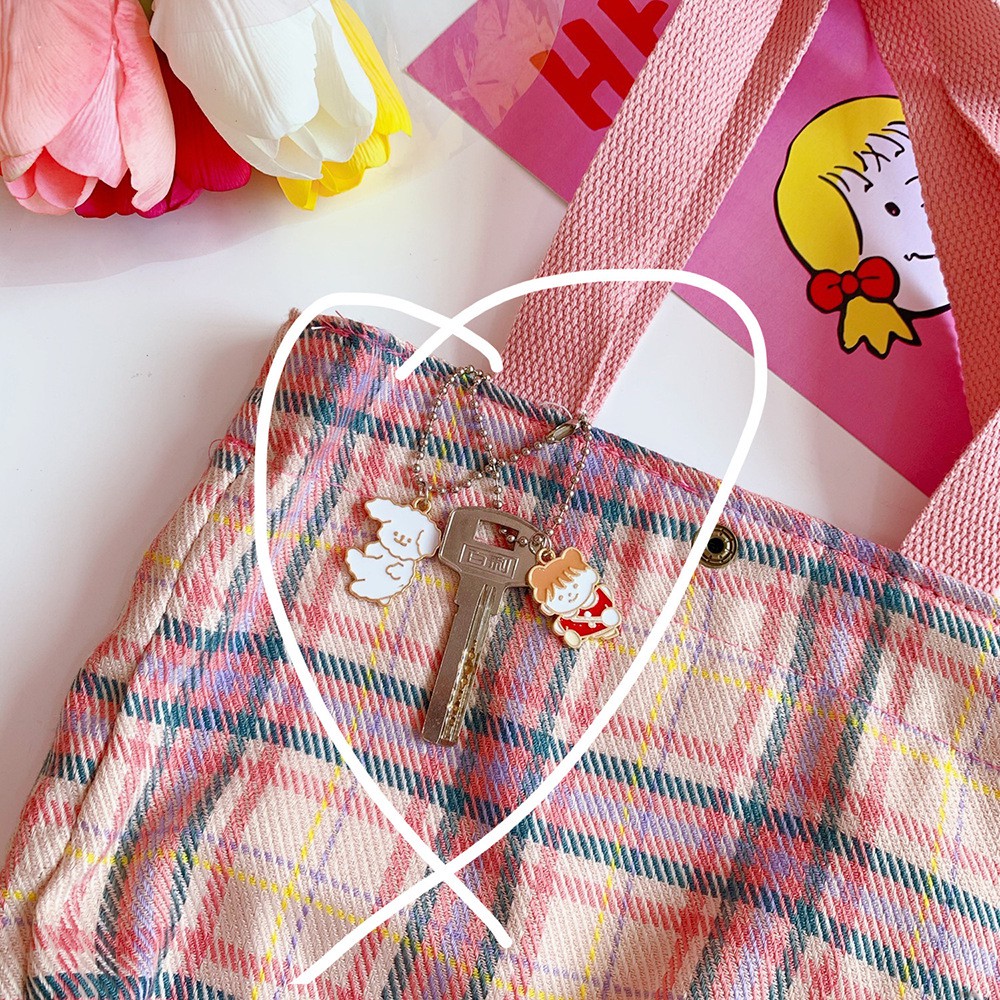 Móc Khóa Dây Bi Thỏ Cam và Cardcaptor Sakura Keychain Enamel