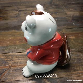 Heo đất gốm sứ Bát Tràng hình con sóc
