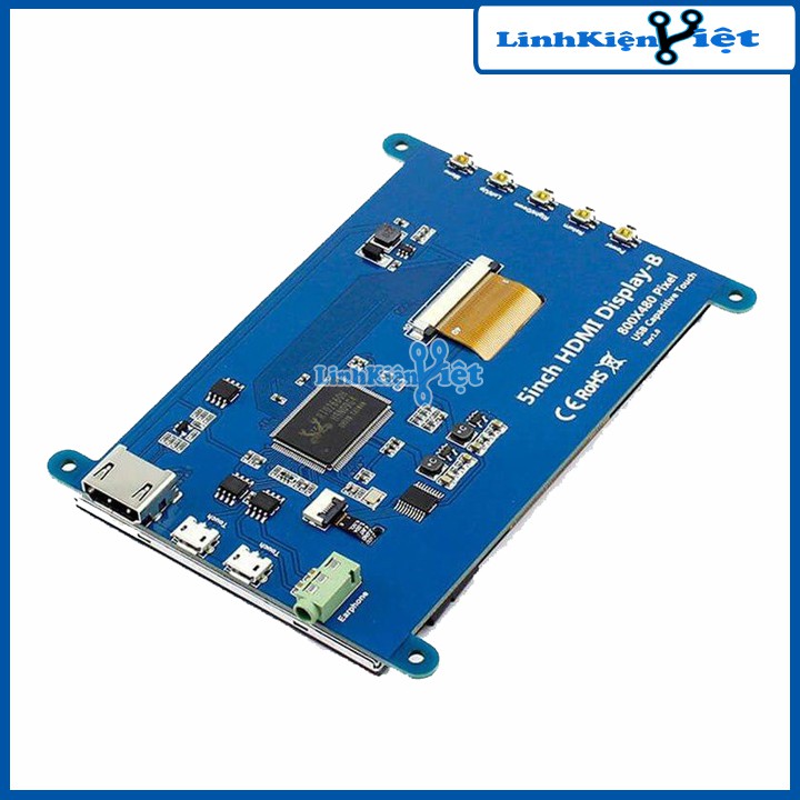Màn Hình Raspberry 7Inch HD 800x480 Cảm Ứng (Tặng Cáp HDMI, Cáp USB, Đĩa Hướng Dẫn )
