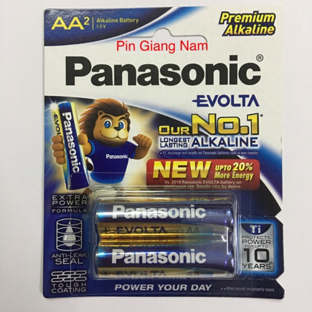 Pin AA Panasonic Evolta LR6EG/ Pin Panasonic tiểu Evolta vỉ 2 viên