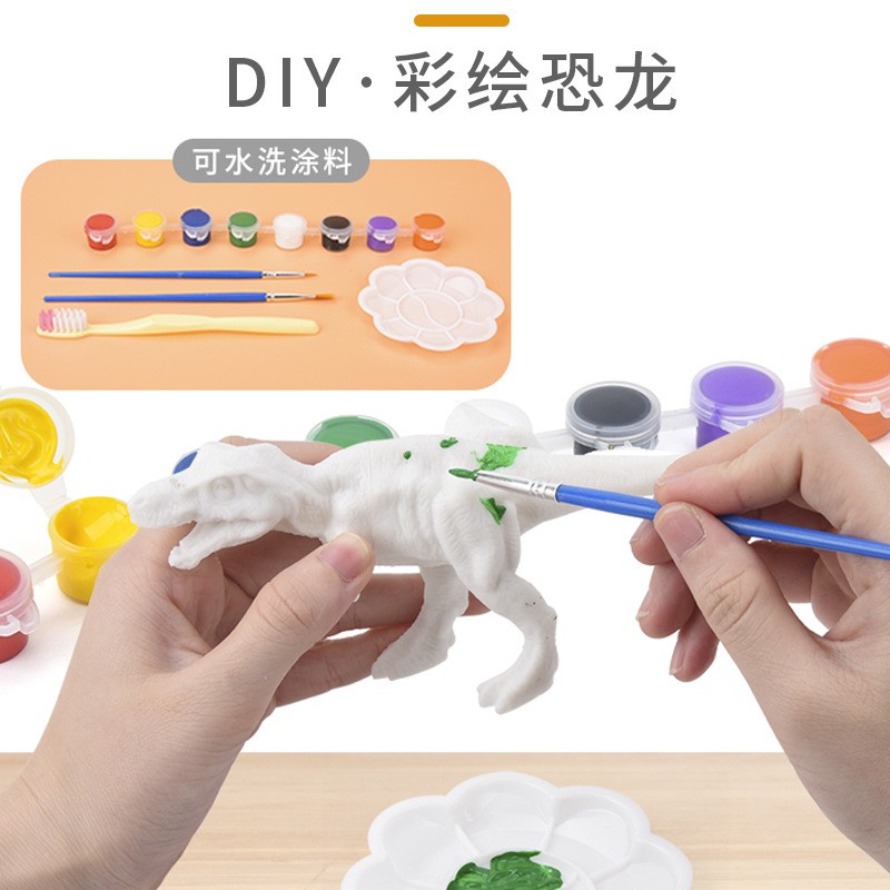 Mới Bộ Đồ Chơi Vẽ Màu Hình Khủng Long Bằng Acrylic Dành Cho Trẻ Em Diy