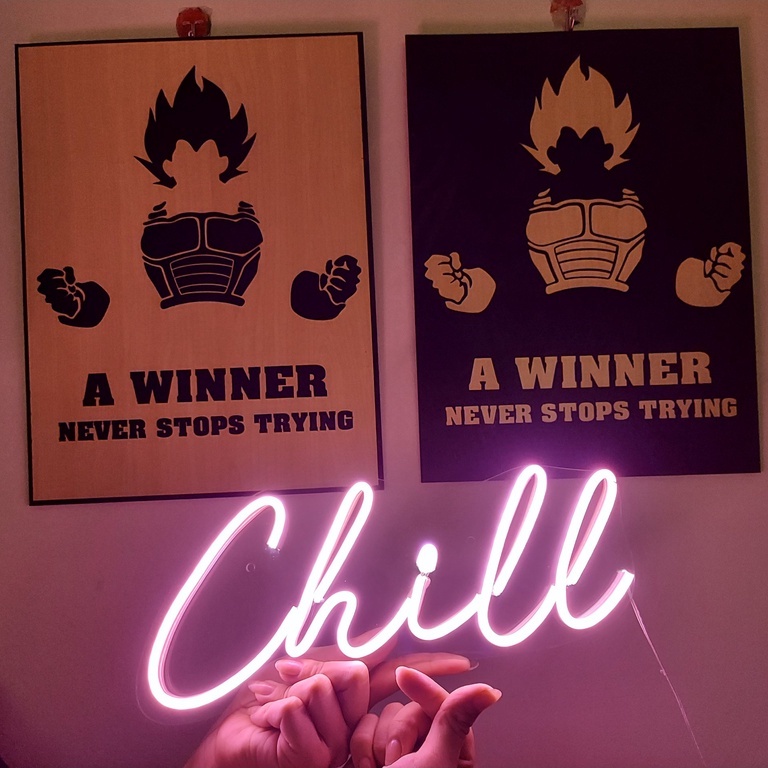 Đèn led Neon trang trí Chữ Chill |Đèn neon trang trí phòng ngủ, treo tường, nhiều màu sắc