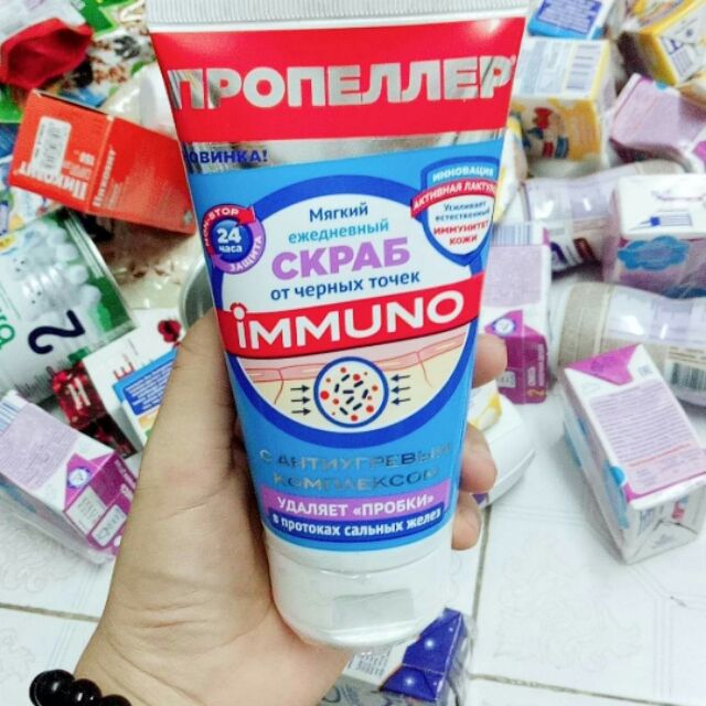 kem tẩy da chết mặt IMMUNO