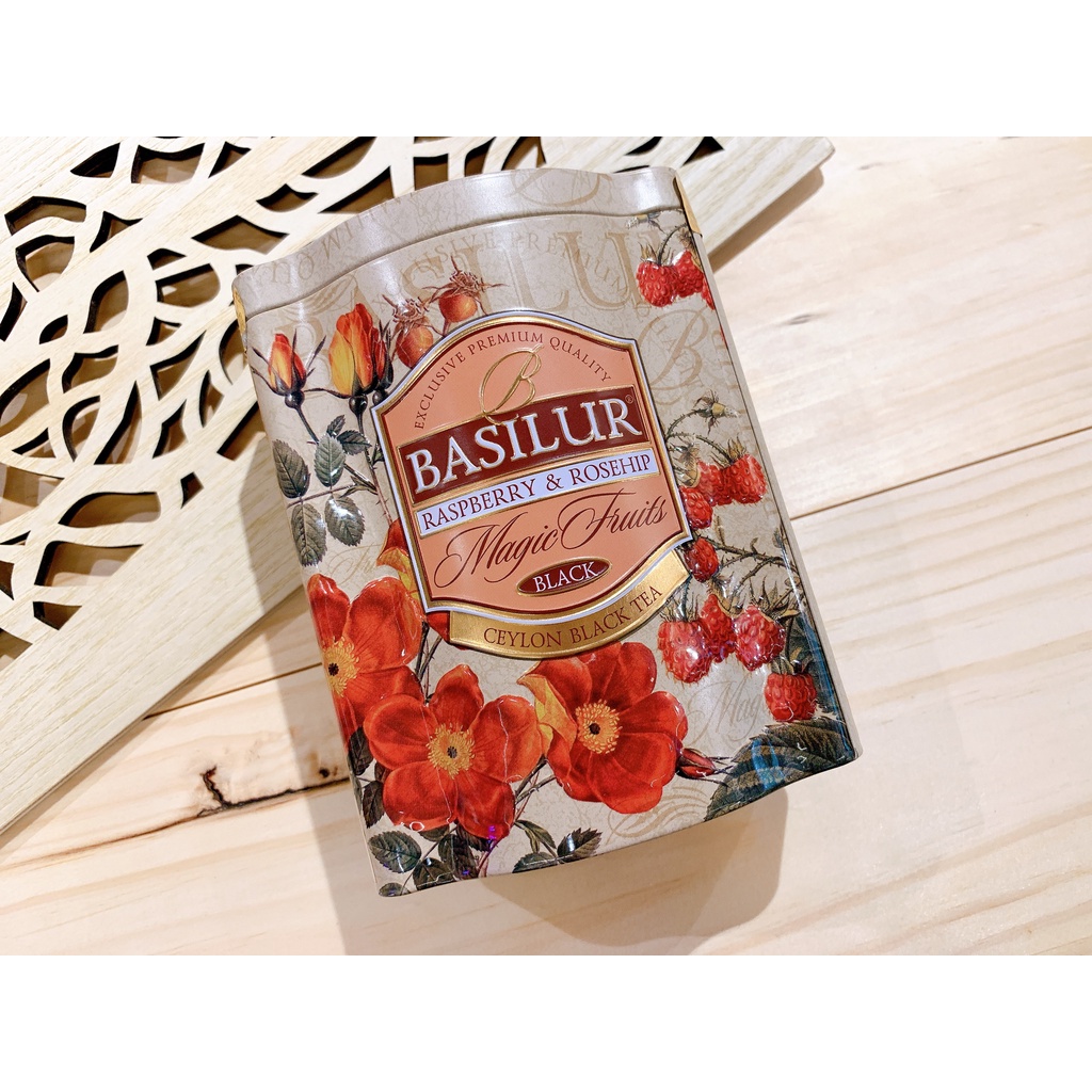 Trà hoa quả Basilur nhập khẩu thơm ngon uống hàng ngày hoặc làm quà tặng - Quả mâm xôi & tầm xuân – Hộp 100g