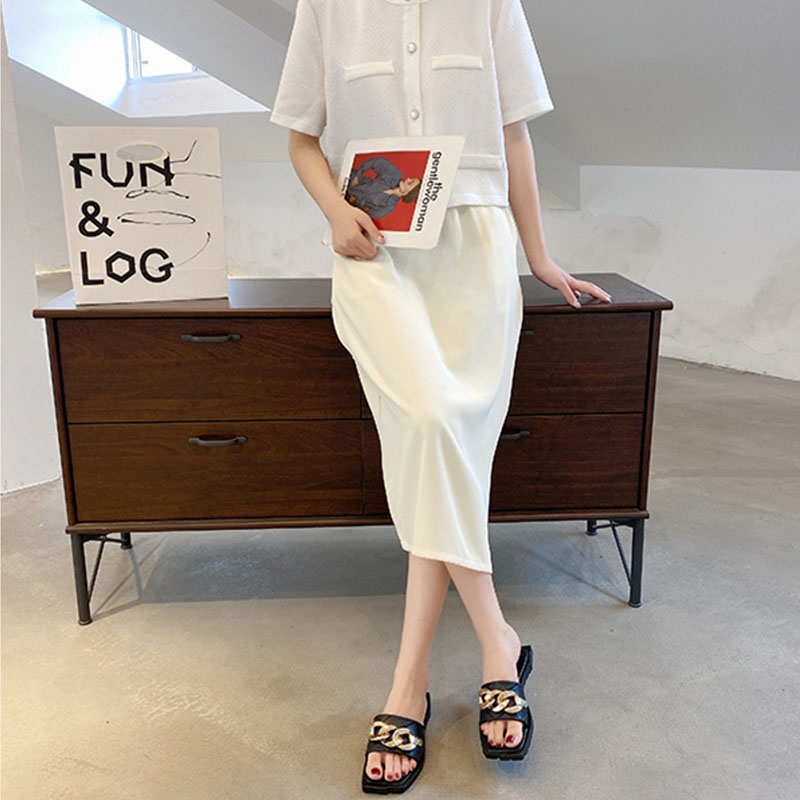 Big Size 36-41 Dép nữ XIELUAIZTA đế bằng trang trí chuỗi xích thanh lịch thời trang đi biển