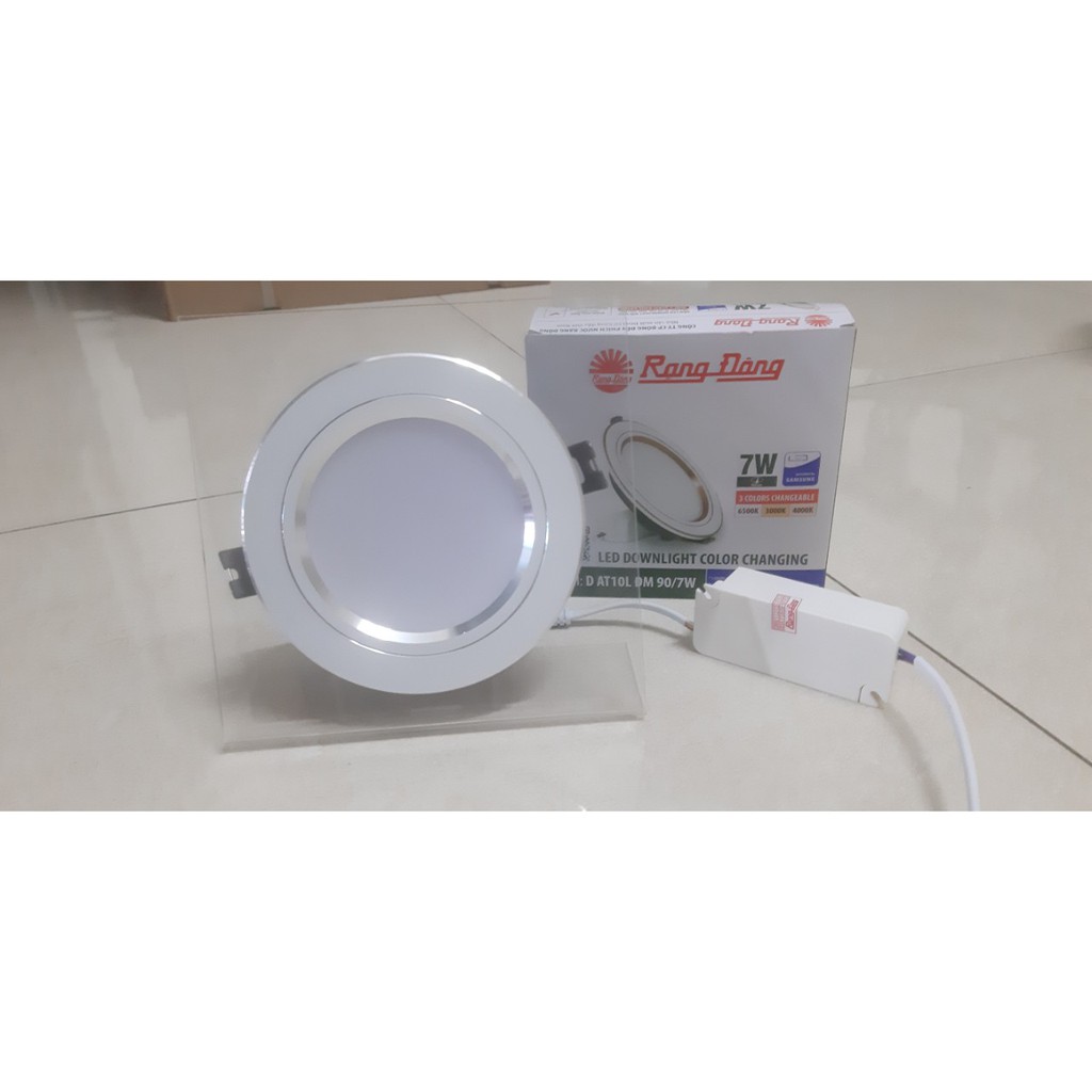 Đèn LED Âm trần Downlight Đổi màu 3 chế độ Rạng Đông 7W - 9W - 12W DAT10L ĐM - BH 2 năm | BigBuy360 - bigbuy360.vn