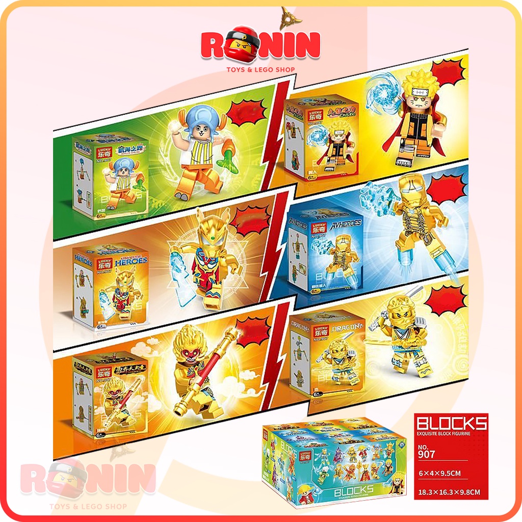 Lắp Ráp Lego Minifigures Nhân Vật Chuyện Tranh One Piece / Monkey D. Luffy / Tony Tony Chopper