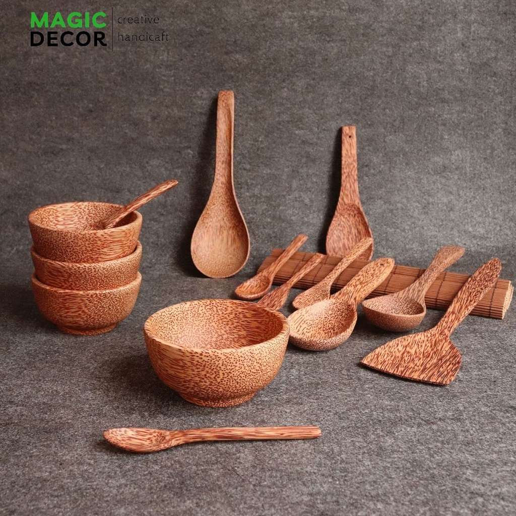 Chén đựng gia vị, nước chấm bằng gỗ dừa cao cấp MAGICDECOR