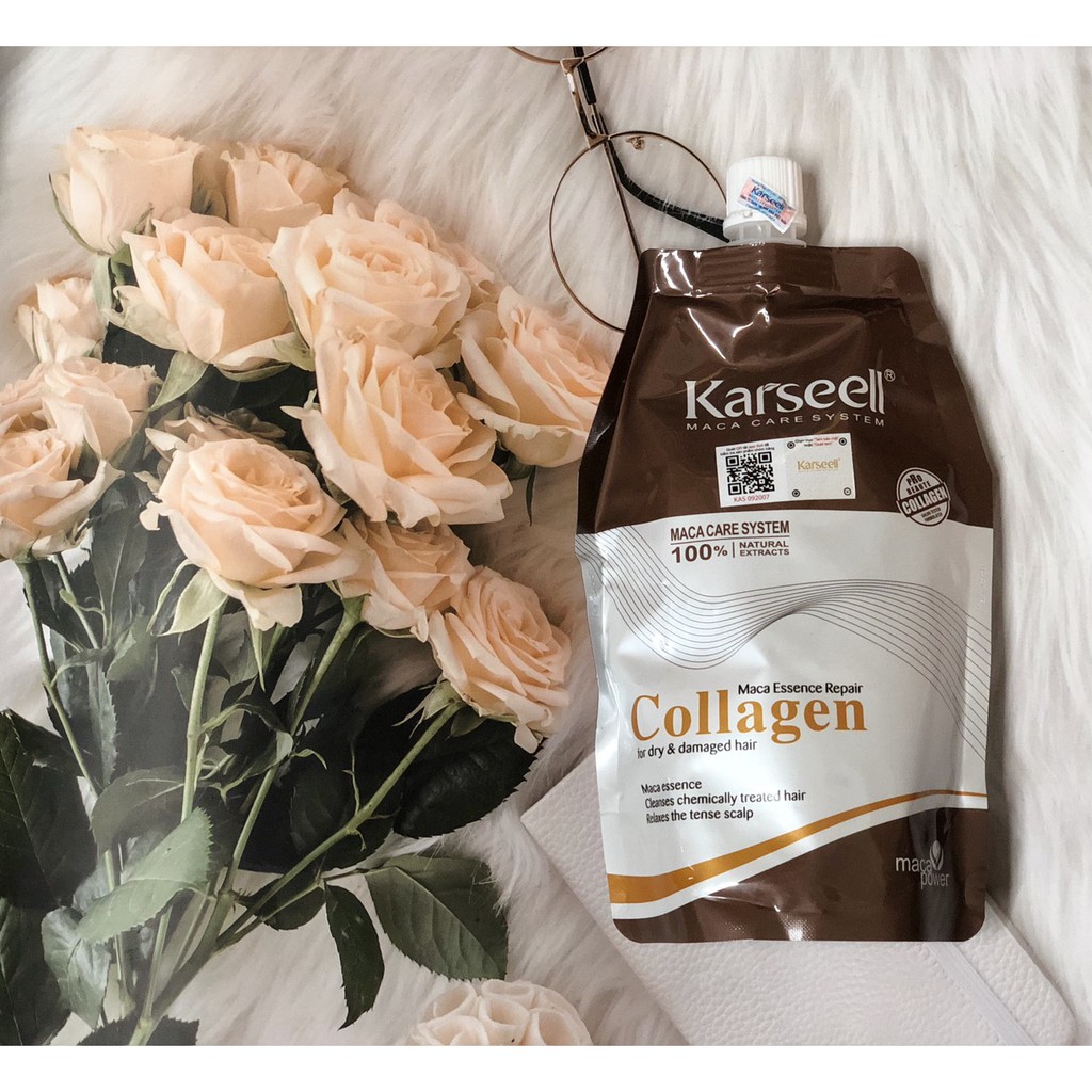 KARSEELL MACA- Kem ủ tóc phục hồi collagen 500ml ( chính hãng 100%)
