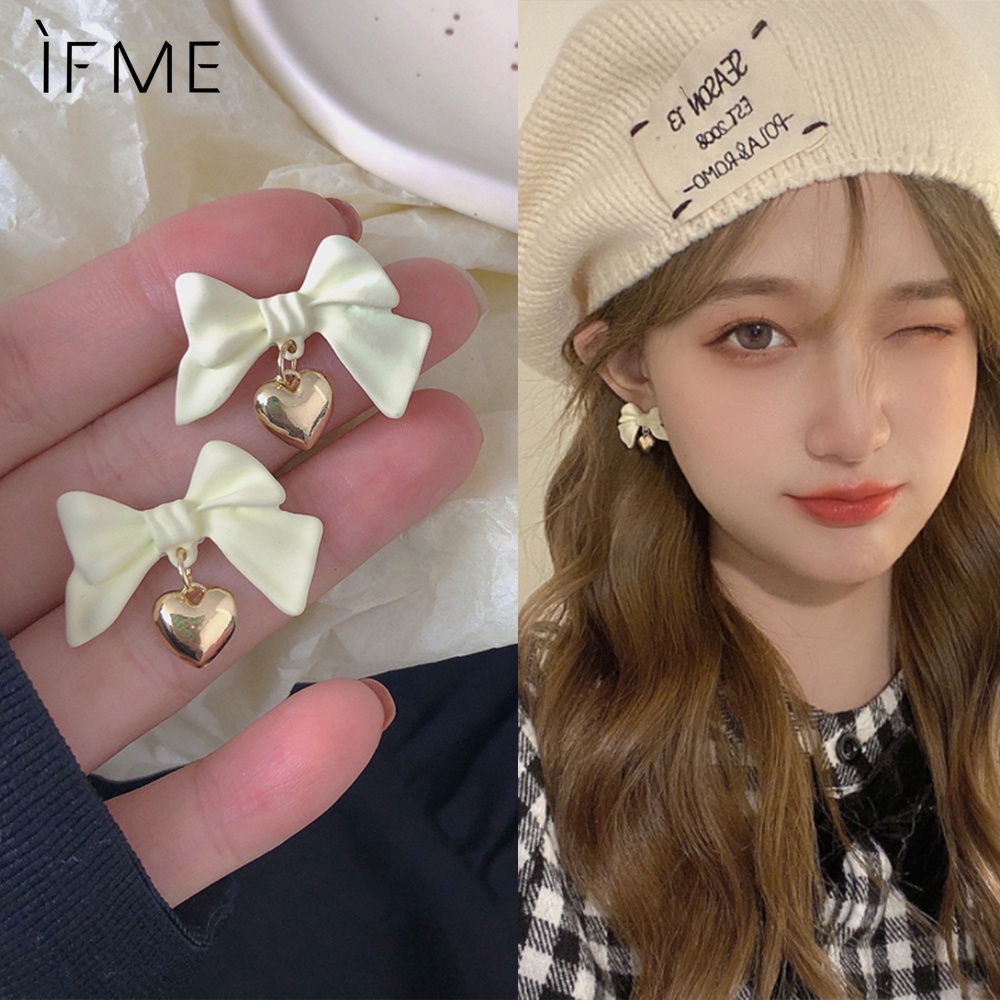 IF ME Khuyên tai hình nơ phong cách Hàn Quốc dễ thương cho nữ