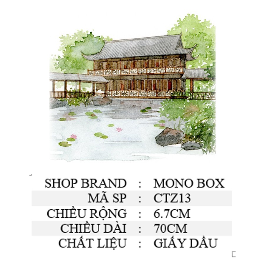 Washi tape phong cảnh cổ trang đẹp trang trí sổ chiết MONO BOX CTZ13