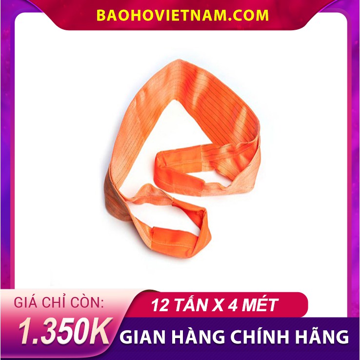 [SALE SỐC] Dây cáp vải cẩu hàng loại 12 tấn 4 mét nhập khẩu chính hãng chuyển dùng trong công nghiệp, xây dựng,...