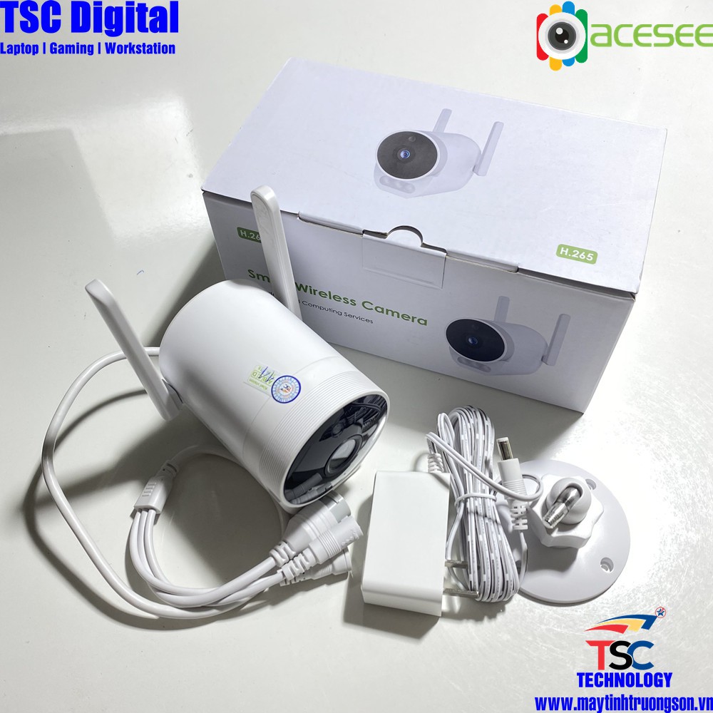 Camera IP wifi 2.0MP ACESEE AC03 Có Màu Ban Đêm Đàm Thoại 2 Chiều | Kèm Thẻ Lưu Trữ 128Gb