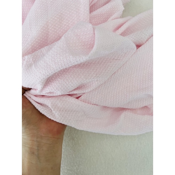 1,2m vải thun thông hơi màu kem pastel