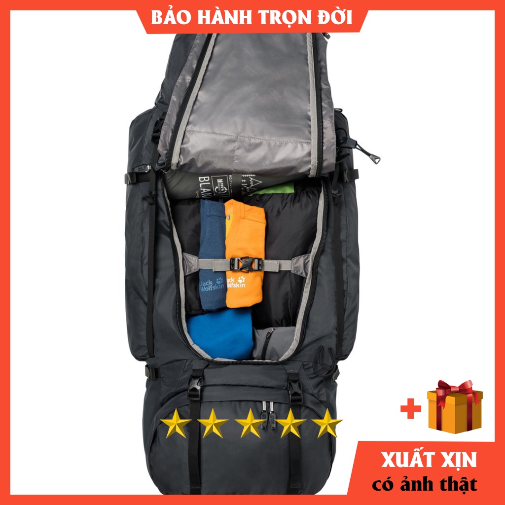 Balo Phượt  - Balo JACK wolfskin highland trail XT 60 đi trekking HÀNG chuẩn