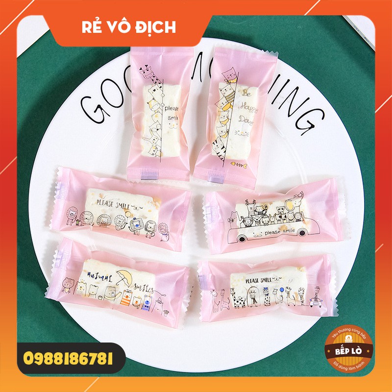 Set 200 túi Kẹo Nougat, Túi Kẹo Hạnh Phúc Chúc Mừng Năm Mới 2021 HÀNG MỚI VỀ